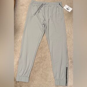 ZYIA women’s Everywhere Zipper Light Gray Joggers